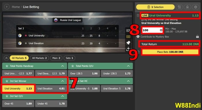 วางเดิมพันในสปอร์ตบุ๊คสําหรับวอลเลย์บอลสด